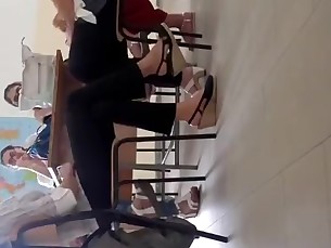 classroom feet fetish foot-fetish milf playing schoolgirl teacher