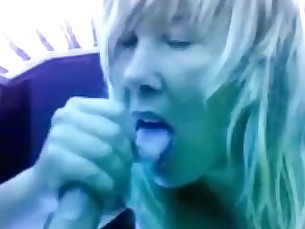 blonde blowjob bus handjob milf